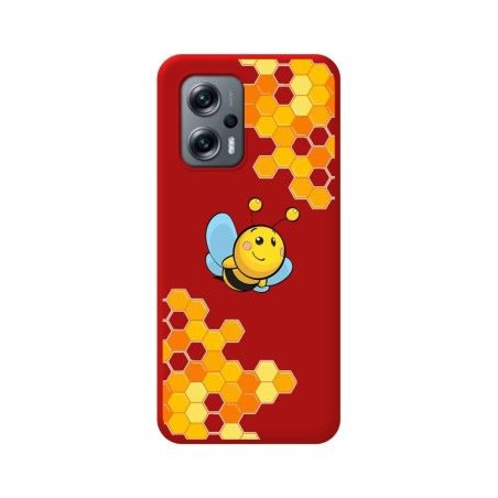 Funda Silicona Líquida Roja para Xiaomi Poco X4 GT 5G diseño Abeja Dibujos