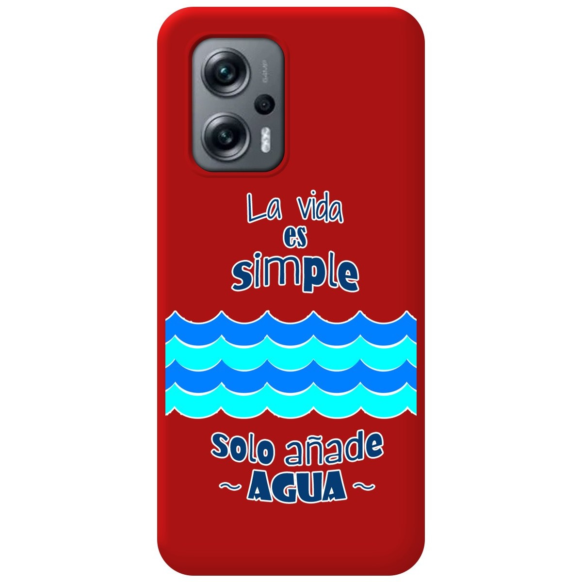 Funda Silicona Líquida Roja para Xiaomi Poco X4 GT 5G diseño Agua Dibujos