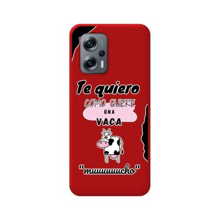 Funda Silicona Líquida Roja para Xiaomi Poco X4 GT 5G diseño Vaca Dibujos