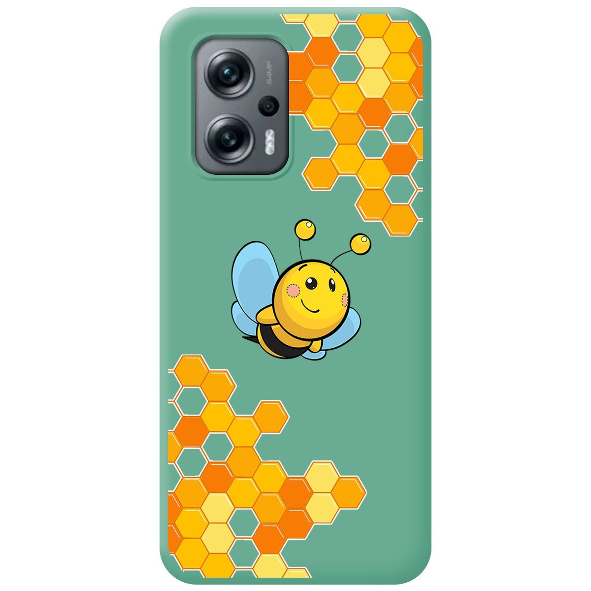 Funda Silicona Líquida Verde para Xiaomi Poco X4 GT 5G diseño Abeja Dibujos