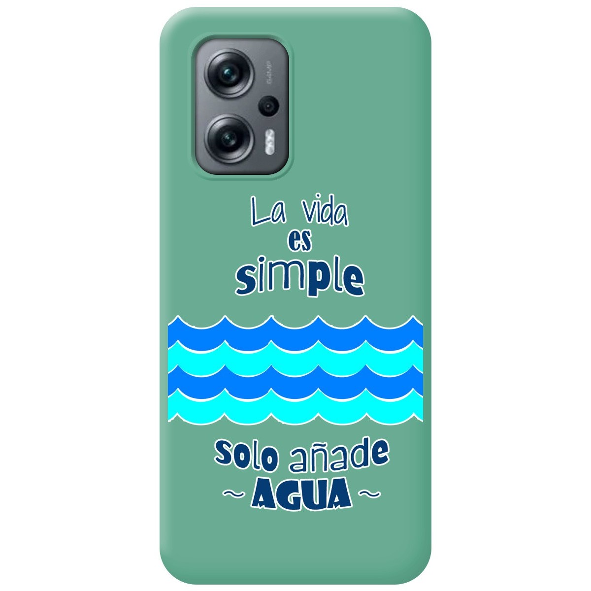 Funda Silicona Líquida Verde para Xiaomi Poco X4 GT 5G diseño Agua Dibujos