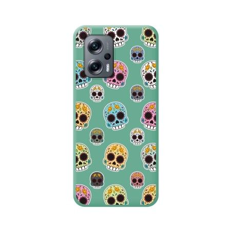 Funda Silicona Líquida Verde para Xiaomi Poco X4 GT 5G diseño Catrina Dibujos