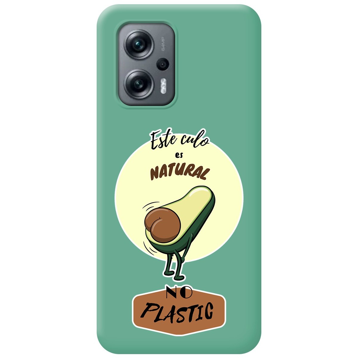 Funda Silicona Líquida Verde para Xiaomi Poco X4 GT 5G diseño Culo Natural Dibujos