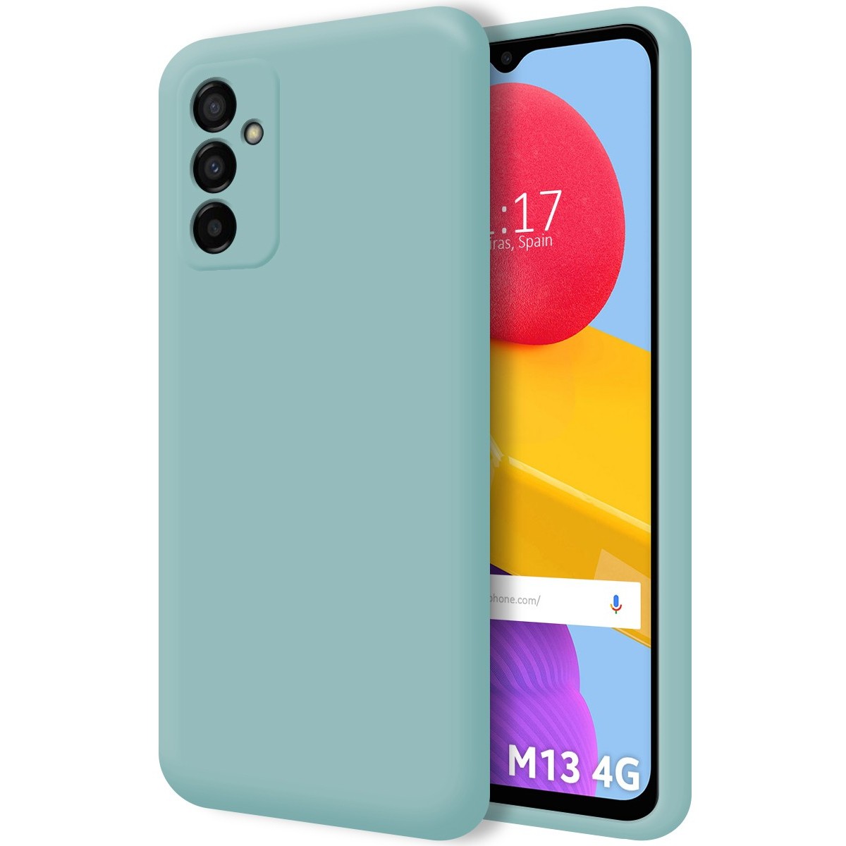 Funda Silicona Líquida Ultra Suave para Samsung Galaxy M13 4G Color Azul