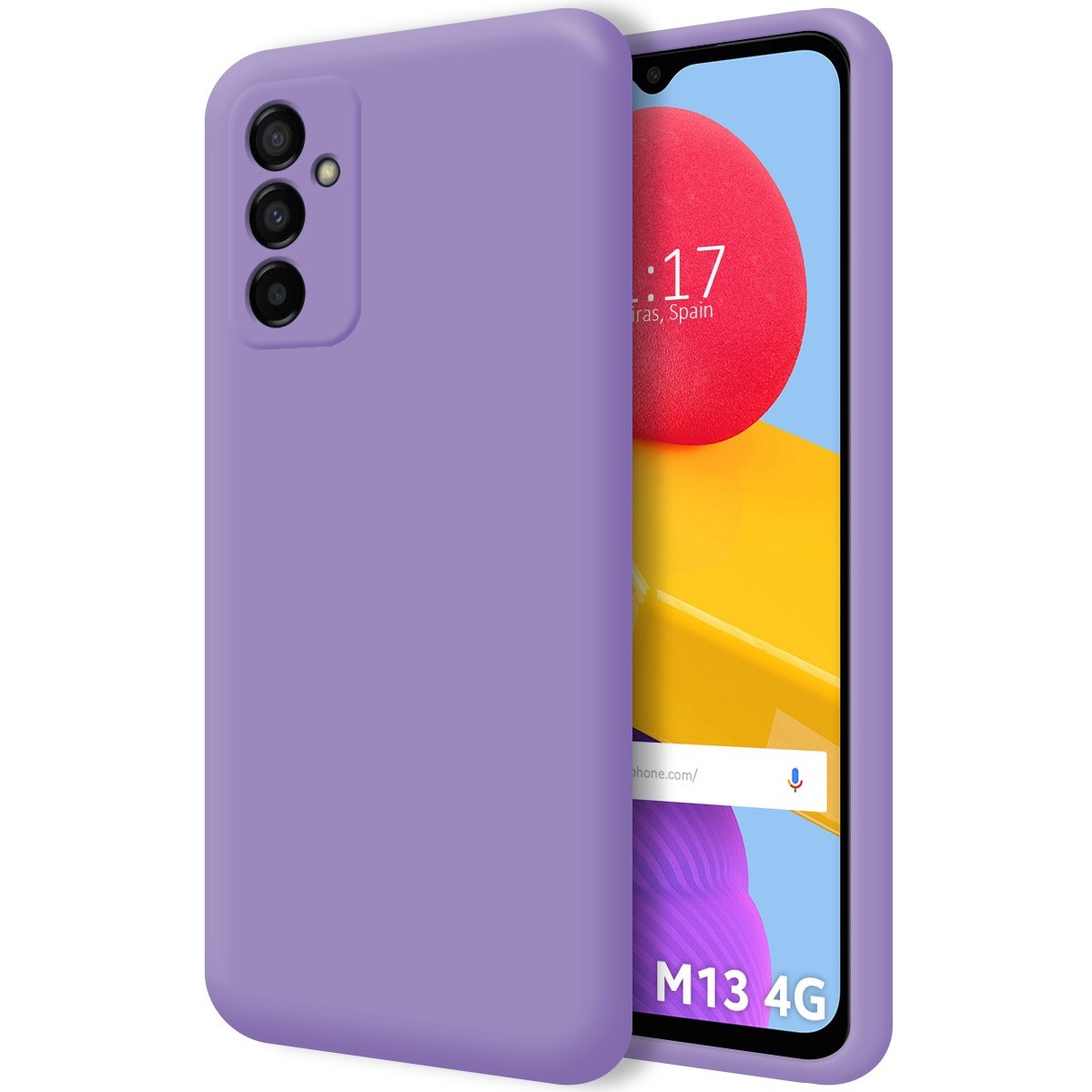 Funda Silicona Líquida Ultra Suave para Samsung Galaxy M13 4G Color Morada