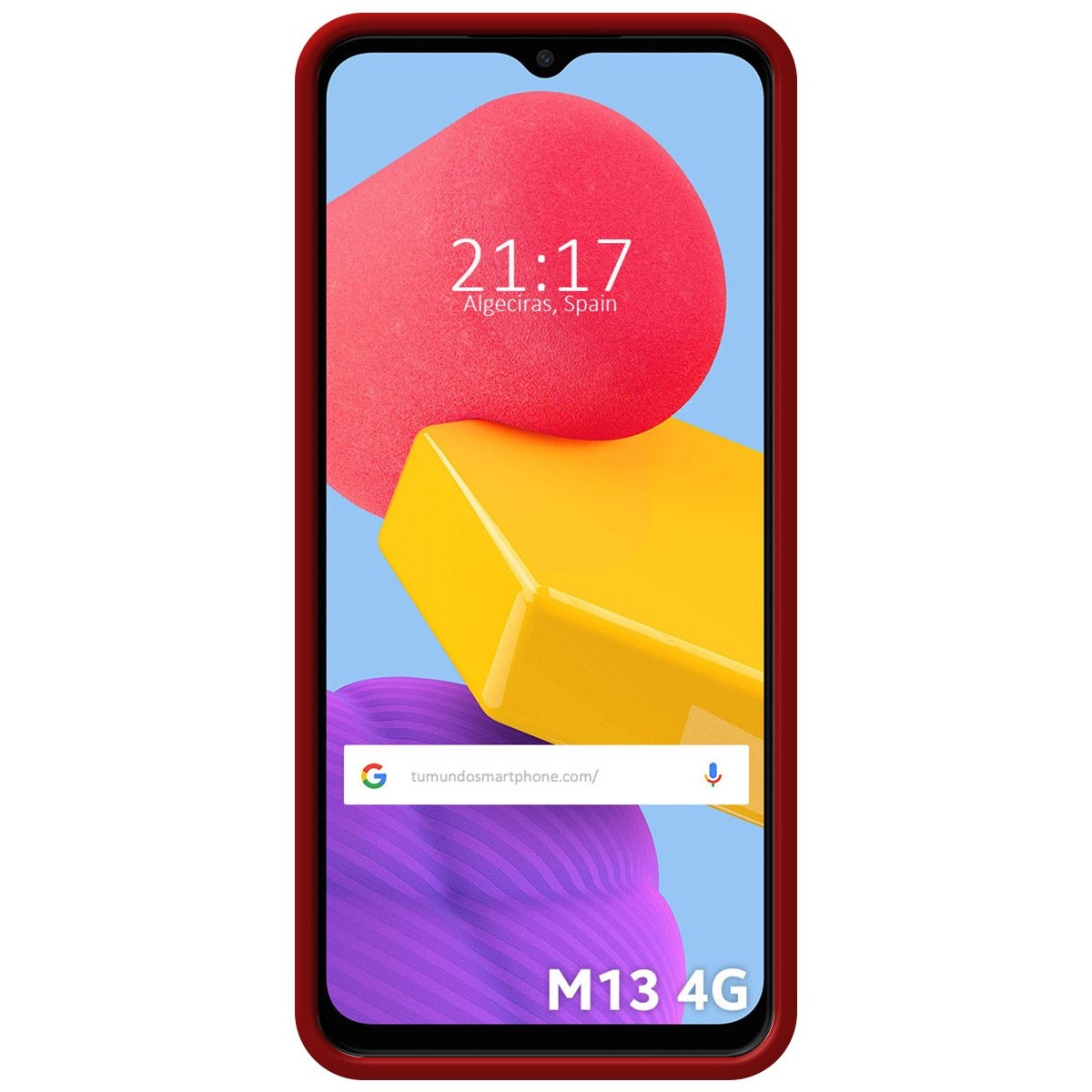 Funda Silicona Líquida Ultra Suave para Samsung Galaxy M13 4G Color Roja