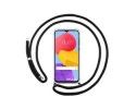 Funda Colgante Transparente para Samsung Galaxy M13 4G con Cordon Negro