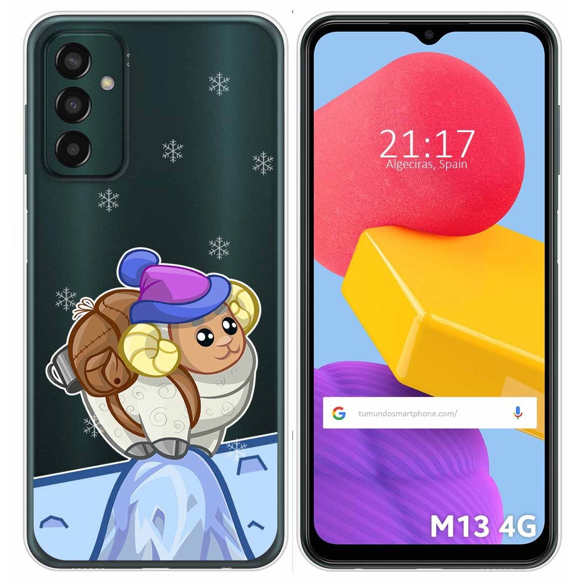 Funda Silicona Transparente para Samsung Galaxy M13 4G diseño Cabra Dibujos
