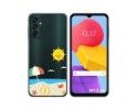Funda Silicona Transparente para Samsung Galaxy M13 4G diseño Playa Dibujos
