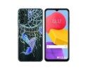 Funda Silicona Transparente para Samsung Galaxy M13 4G diseño Plumas Dibujos