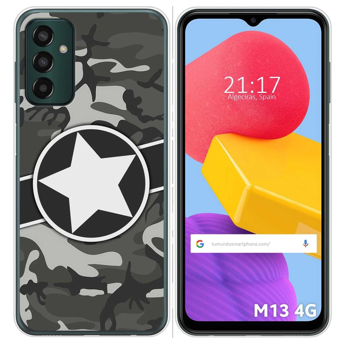Funda Silicona para Samsung Galaxy M13 4G diseño Camuflaje 02 Dibujos