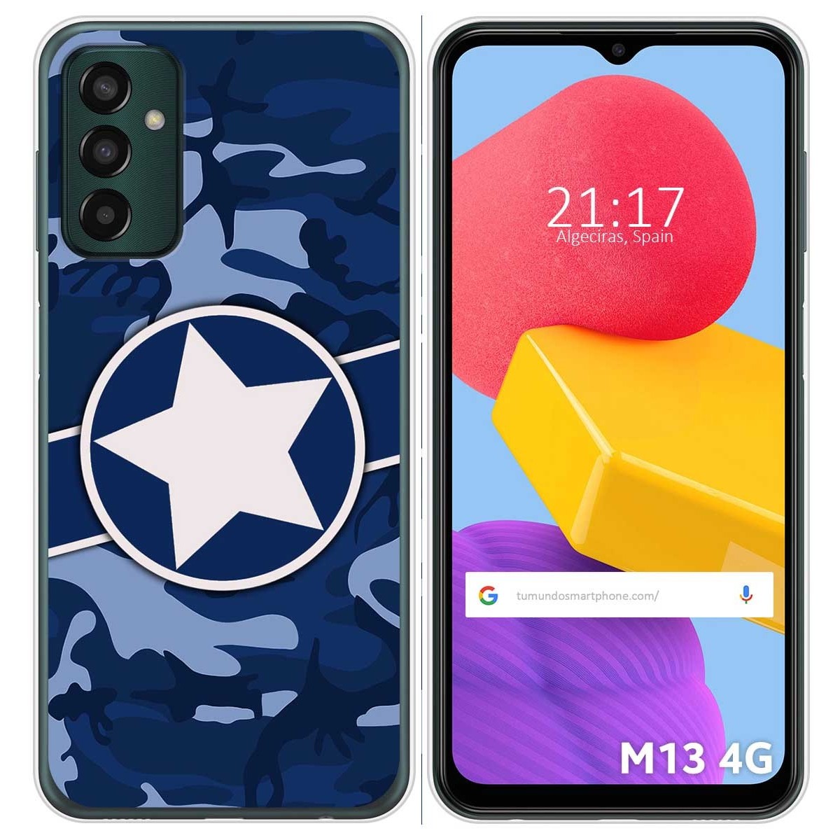 Funda Silicona para Samsung Galaxy M13 4G diseño Camuflaje 03 Dibujos