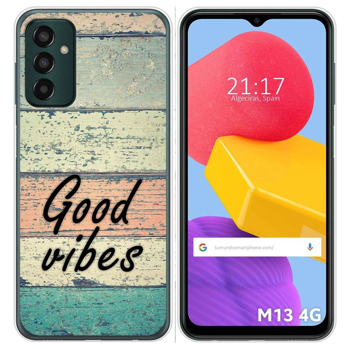Funda Silicona para Samsung Galaxy M13 4G diseño Madera 01 Dibujos