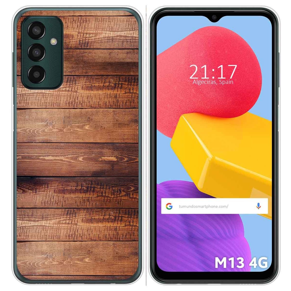 Funda Silicona para Samsung Galaxy M13 4G diseño Madera 02 Dibujos