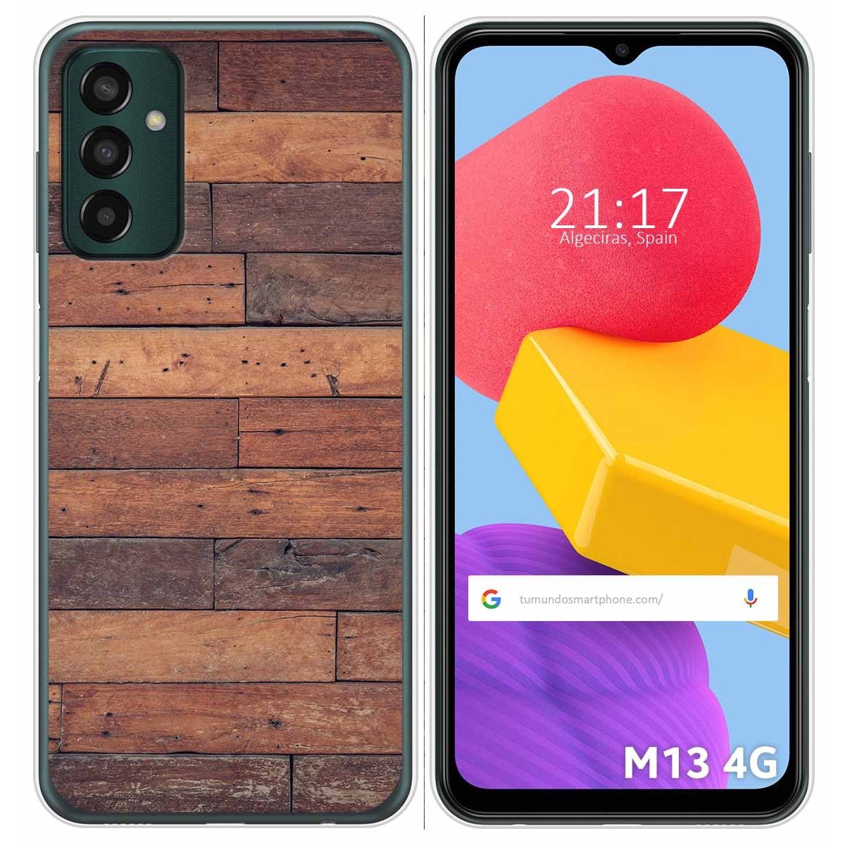 Funda Silicona para Samsung Galaxy M13 4G diseño Madera 03 Dibujos