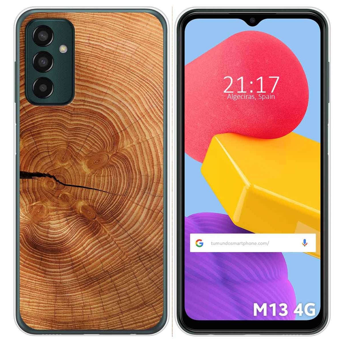 Funda Silicona para Samsung Galaxy M13 4G diseño Madera 04 Dibujos