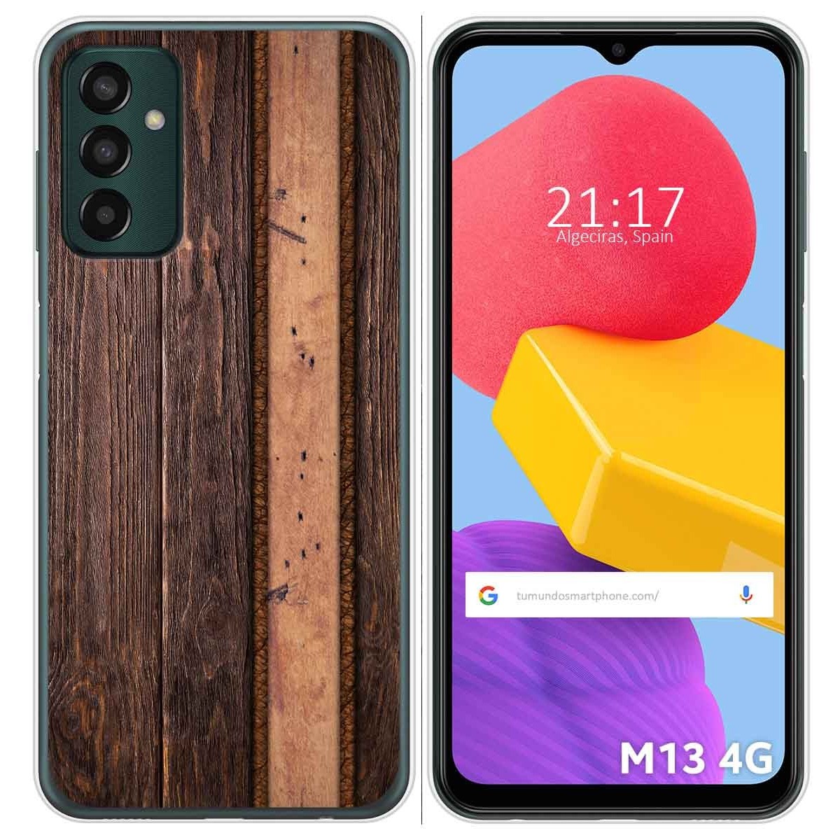 Funda Silicona para Samsung Galaxy M13 4G diseño Madera 05 Dibujos