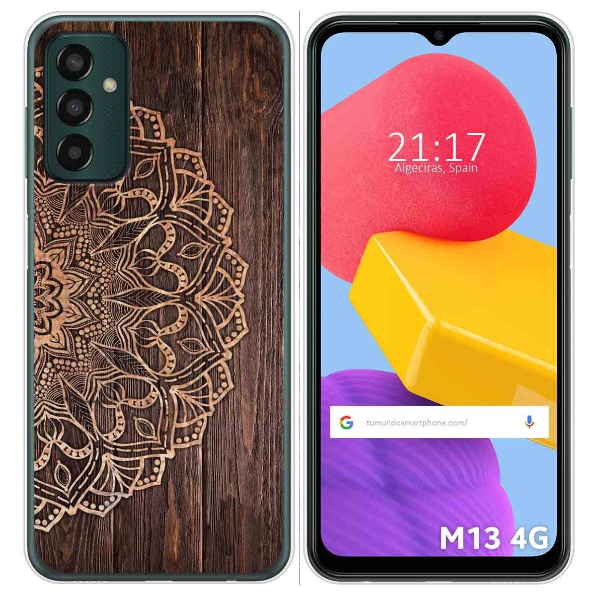 Funda Silicona para Samsung Galaxy M13 4G diseño Madera 06 Dibujos