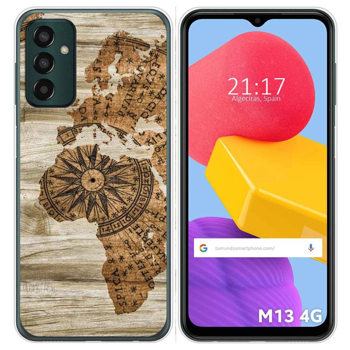 Funda Silicona para Samsung Galaxy M13 4G diseño Madera 07 Dibujos