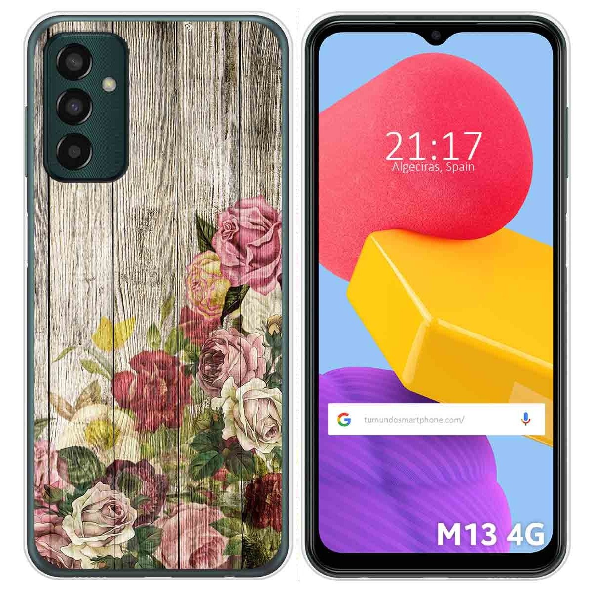 Funda Silicona para Samsung Galaxy M13 4G diseño Madera 08 Dibujos