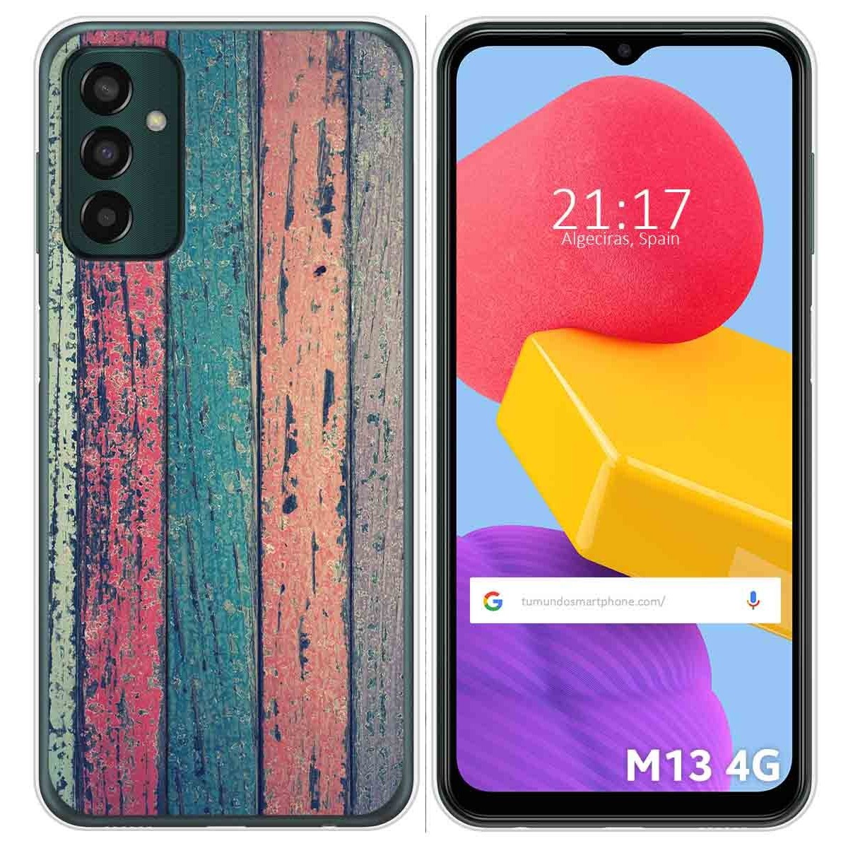 Funda Silicona para Samsung Galaxy M13 4G diseño Madera 10 Dibujos