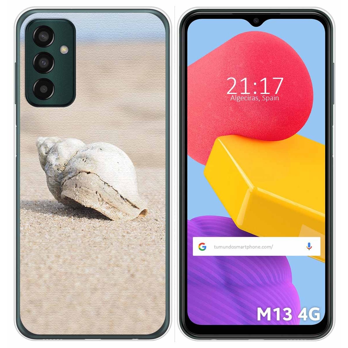Funda Silicona para Samsung Galaxy M13 4G diseño Concha Dibujos