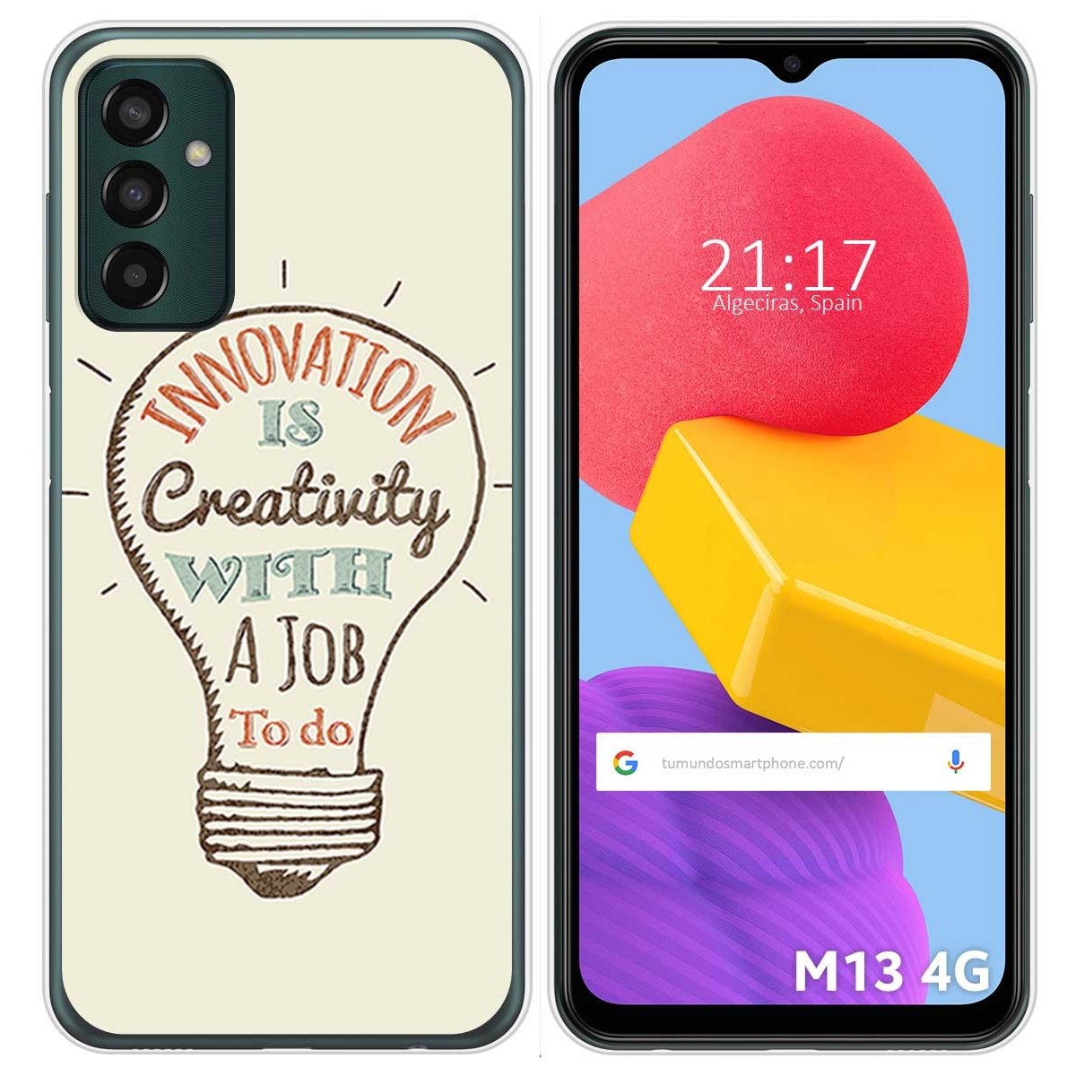 Funda Silicona para Samsung Galaxy M13 4G diseño Creativity Dibujos