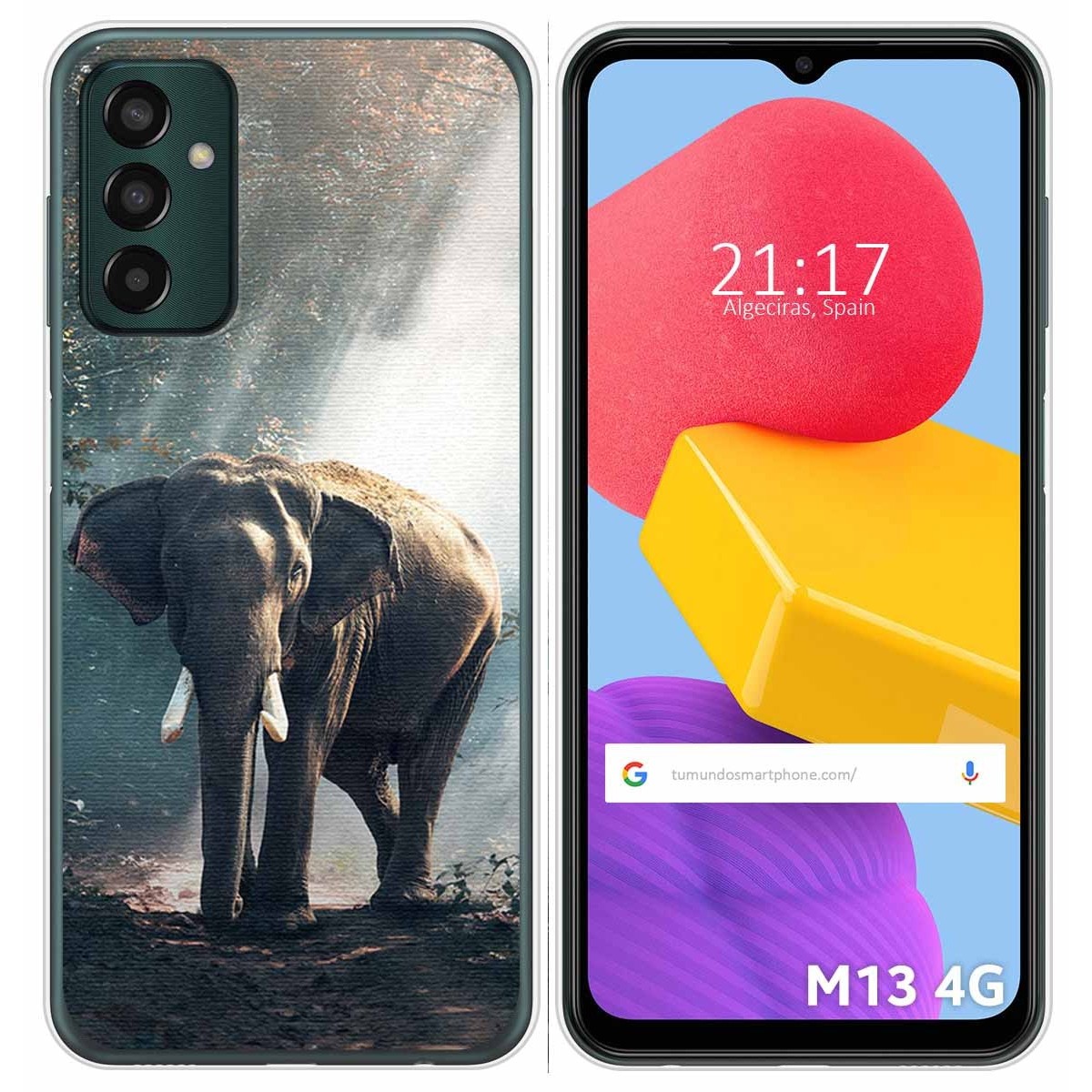 Funda Silicona para Samsung Galaxy M13 4G diseño Elefante Dibujos