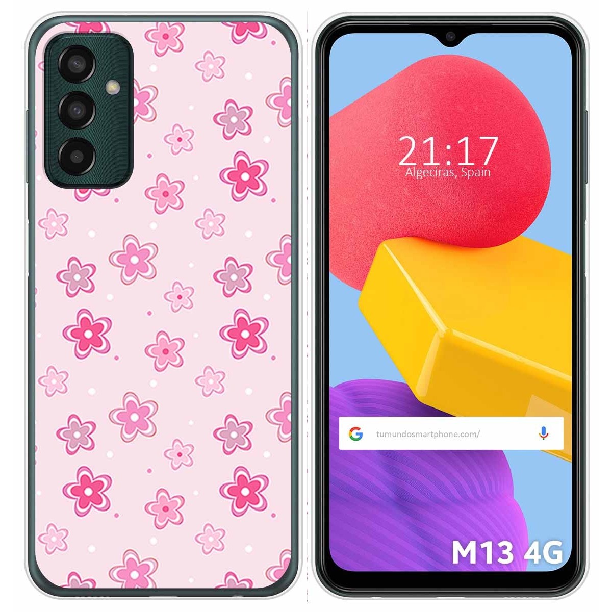Funda Silicona para Samsung Galaxy M13 4G diseño Flores Dibujos