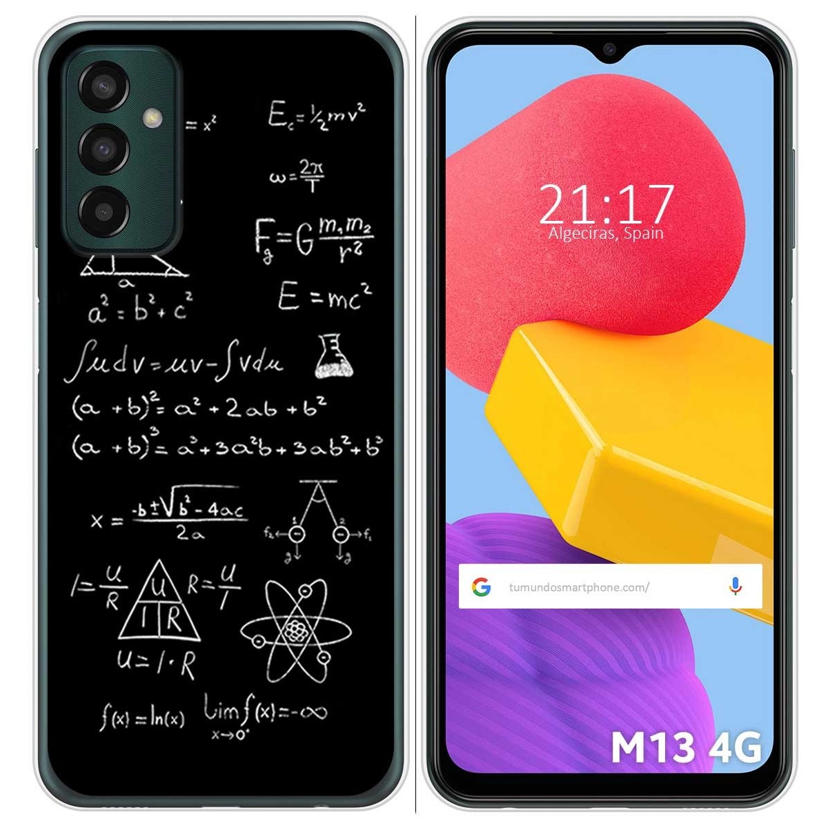 Funda Silicona para Samsung Galaxy M13 4G diseño Formulas Dibujos