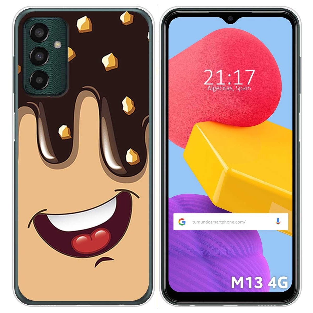 Funda Silicona para Samsung Galaxy M13 4G diseño Helado Chocolate Dibujos