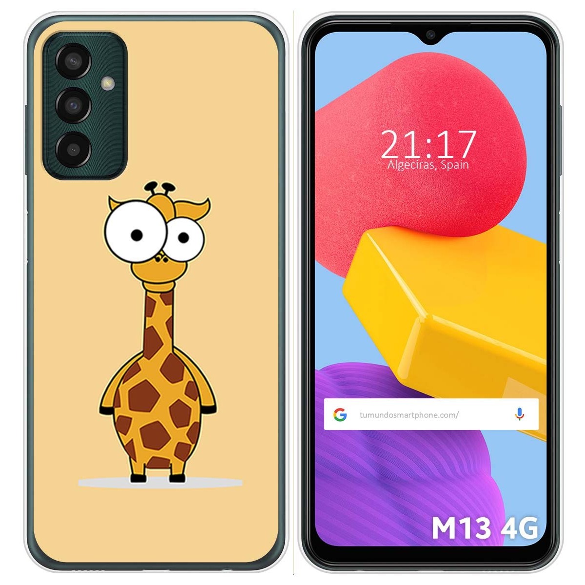 Funda Silicona para Samsung Galaxy M13 4G diseño Jirafa Dibujos