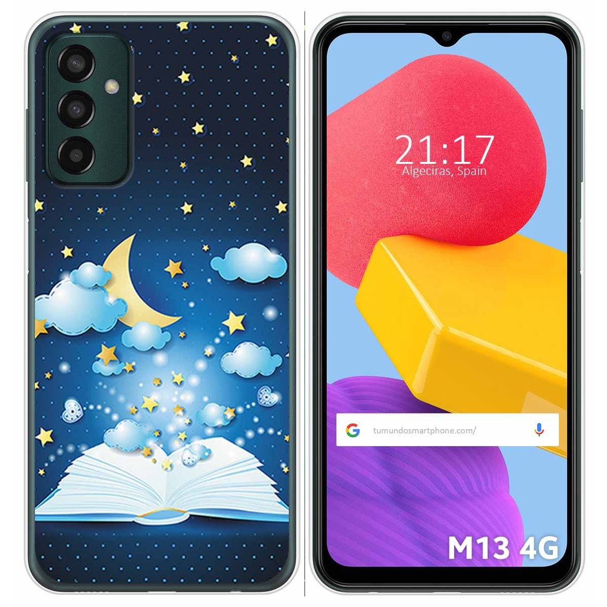 Funda Silicona para Samsung Galaxy M13 4G diseño Libro Cuentos Dibujos
