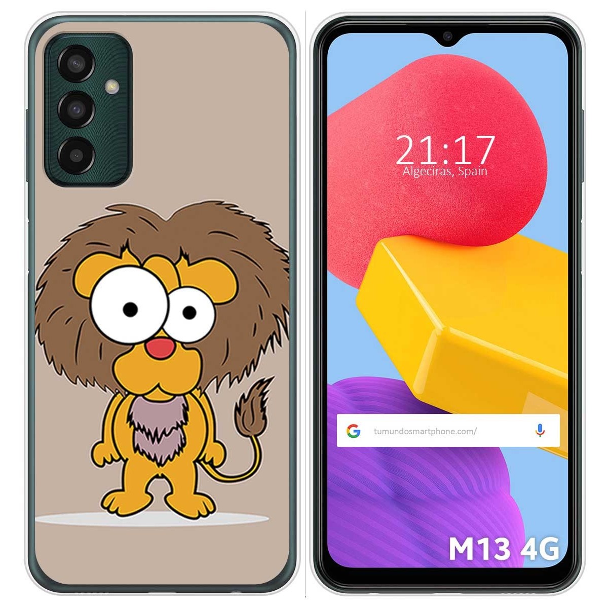 Funda Silicona para Samsung Galaxy M13 4G diseño Leon Dibujos