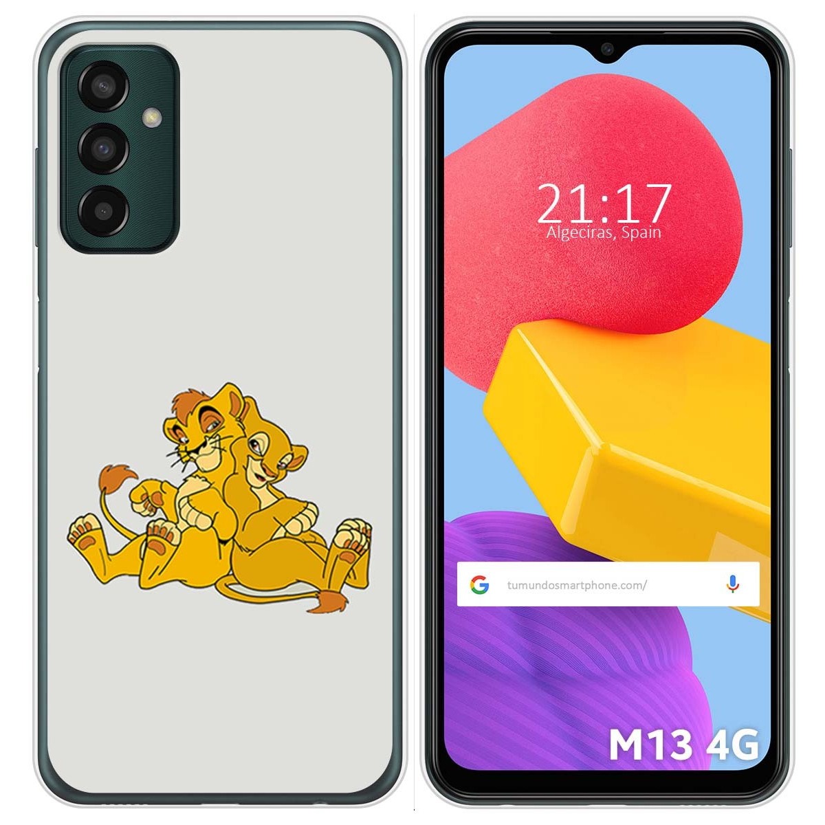 Funda Silicona para Samsung Galaxy M13 4G diseño Leones Dibujos
