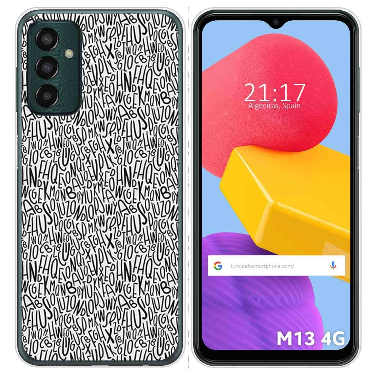 Funda Silicona para Samsung Galaxy M13 4G diseño Letras Dibujos