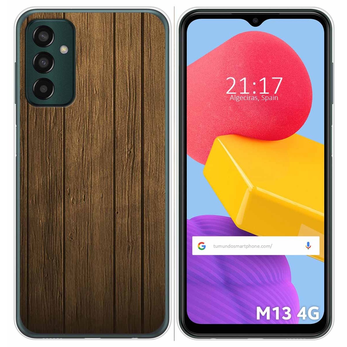 Funda Silicona para Samsung Galaxy M13 4G diseño Madera Dibujos