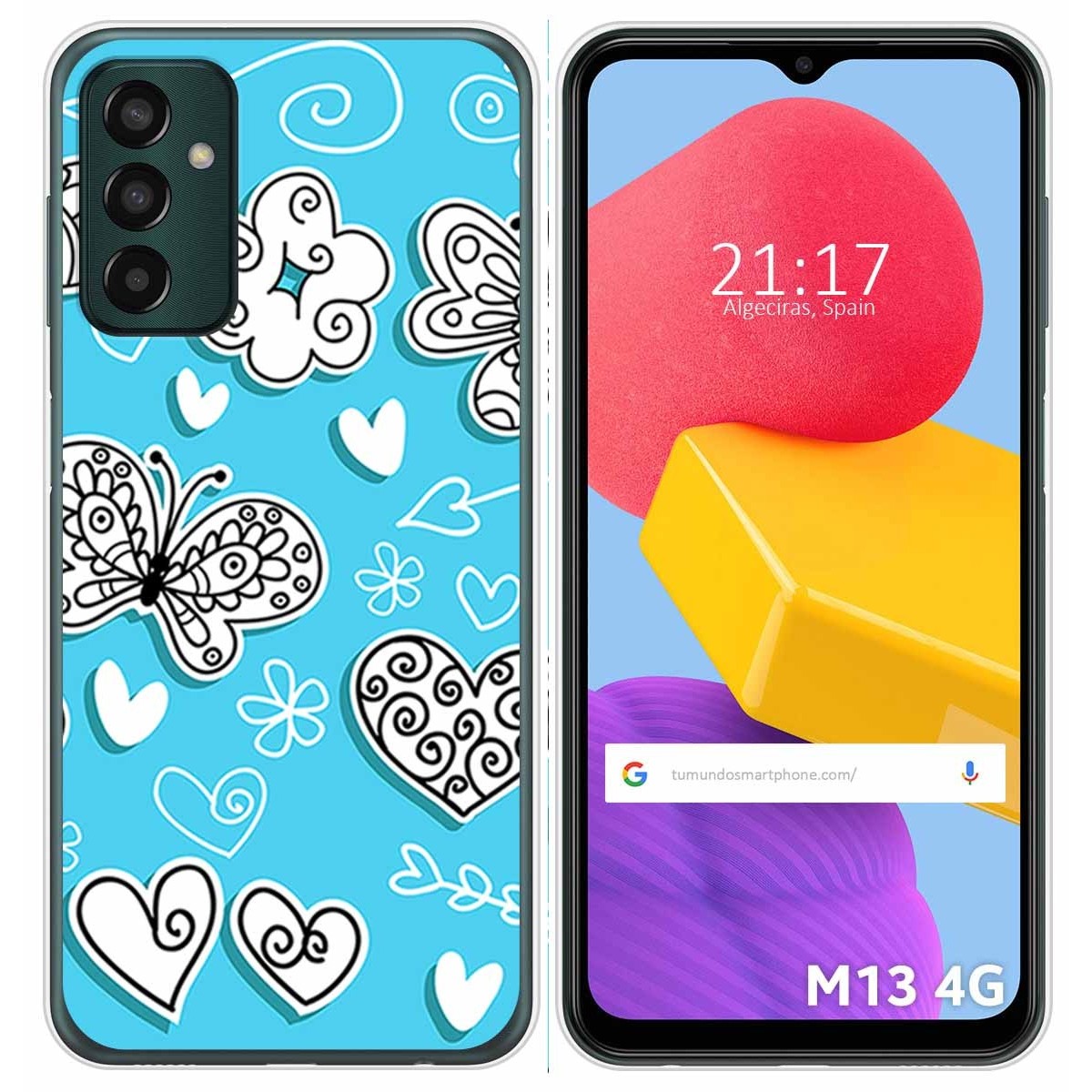 Funda Silicona para Samsung Galaxy M13 4G diseño Mariposas Dibujos