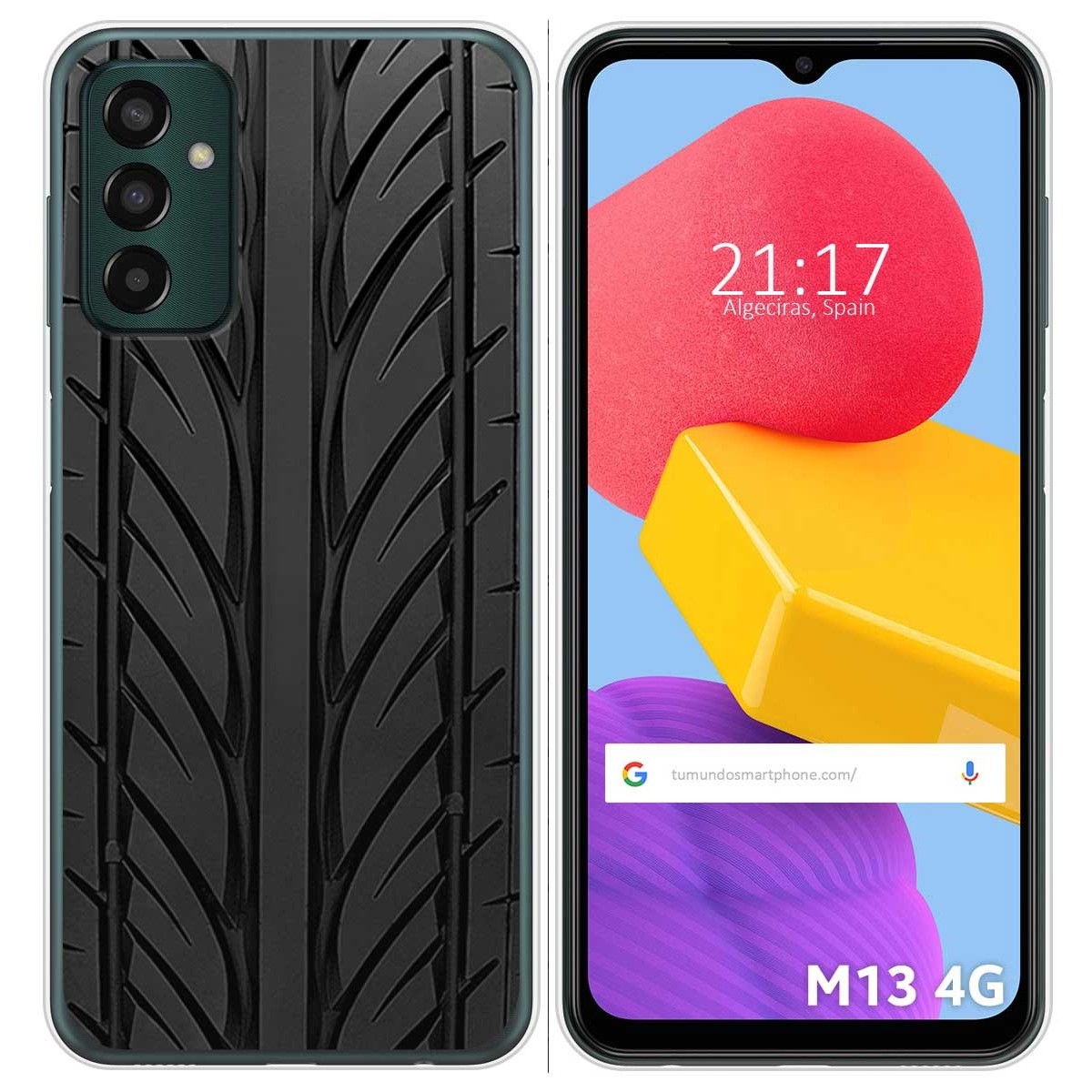 Funda Silicona para Samsung Galaxy M13 4G diseño Neumatico Dibujos