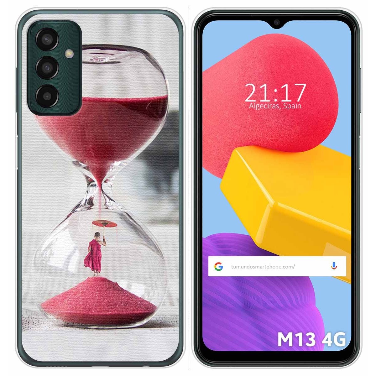 Funda Silicona para Samsung Galaxy M13 4G diseño Reloj Dibujos