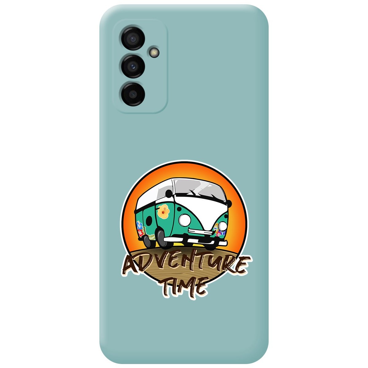 Funda Silicona Líquida Azul para Samsung Galaxy M13 4G diseño Adventure Time Dibujos