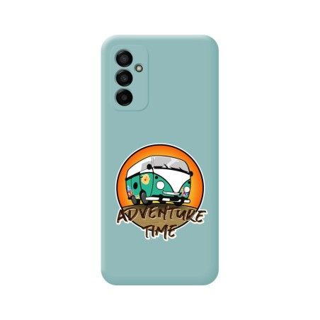 Funda Silicona Líquida Azul para Samsung Galaxy M13 4G diseño Adventure Time Dibujos
