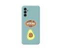 Funda Silicona Líquida Azul para Samsung Galaxy M13 4G diseño Vegan Life Dibujos