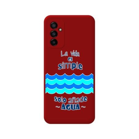 Funda Silicona Líquida Roja para Samsung Galaxy M13 4G diseño Agua Dibujos