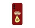 Funda Silicona Líquida Roja para Samsung Galaxy M13 4G diseño Vegan Life Dibujos