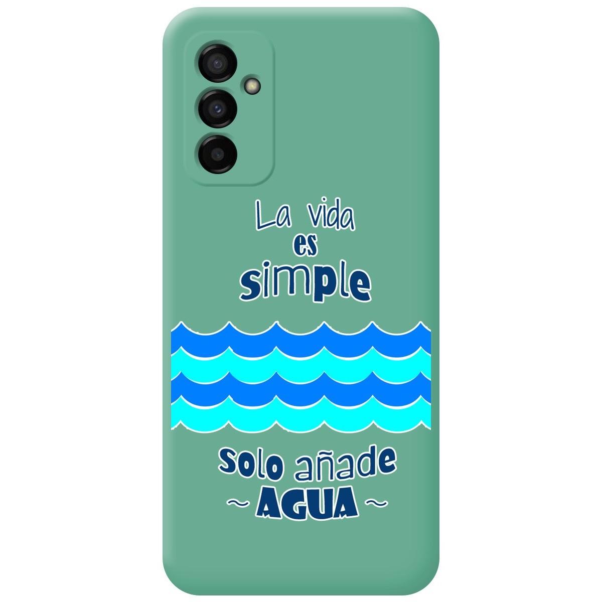 Funda Silicona Líquida Verde para Samsung Galaxy M13 4G diseño Agua Dibujos