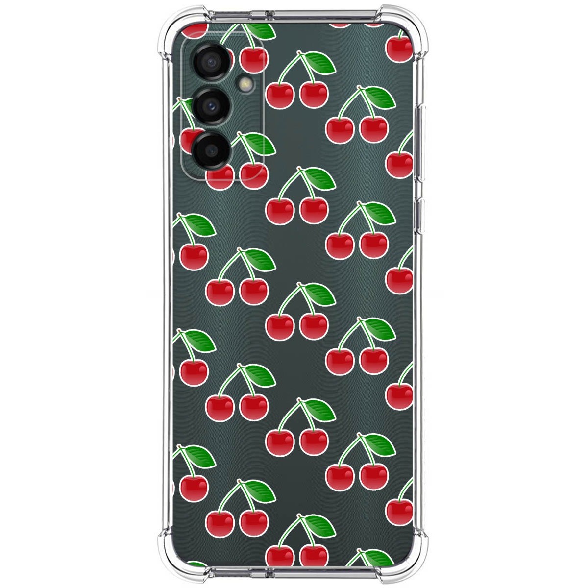 Funda Silicona Antigolpes para Samsung Galaxy M13 4G diseño Cerezas Dibujos
