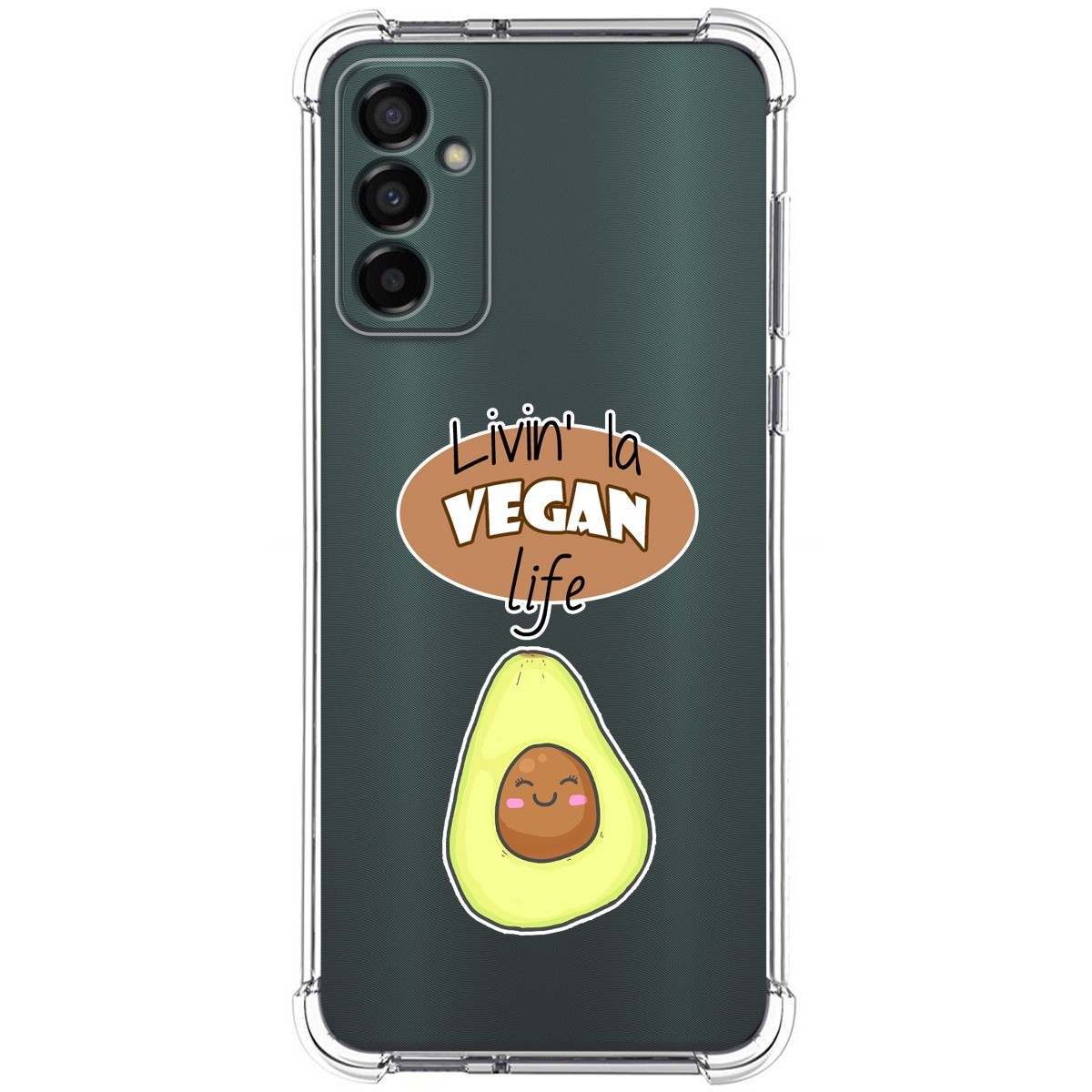 Funda Silicona Antigolpes para Samsung Galaxy M13 4G diseño Vegan Life Dibujos