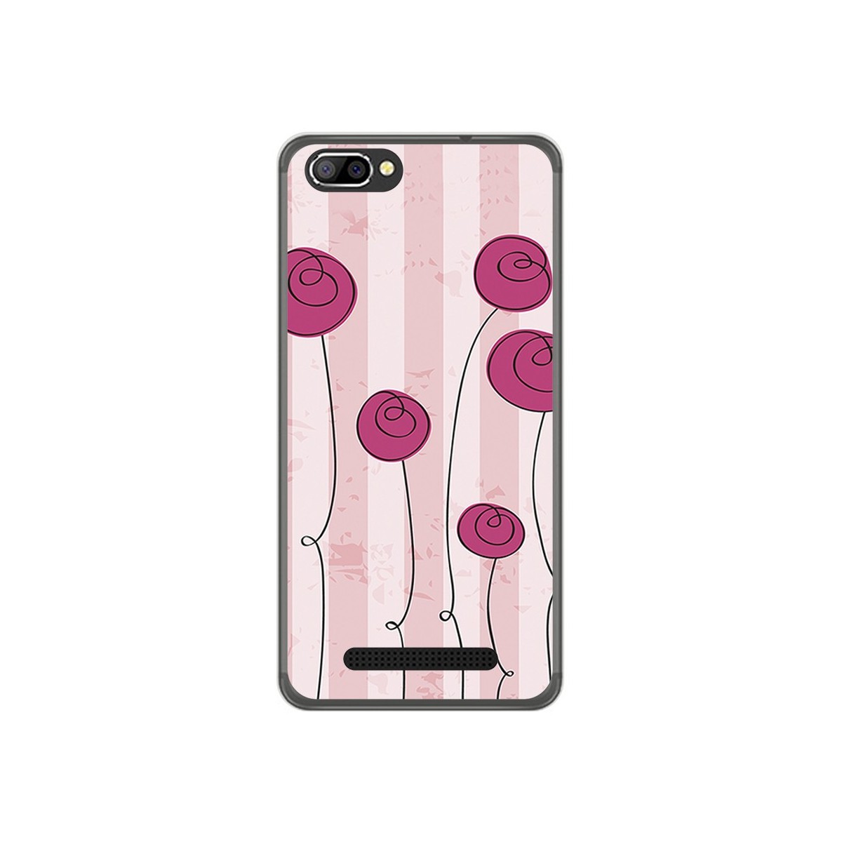 Funda Gel Tpu para Doogee X20 / X20L Diseño Flores Vintage Dibujos