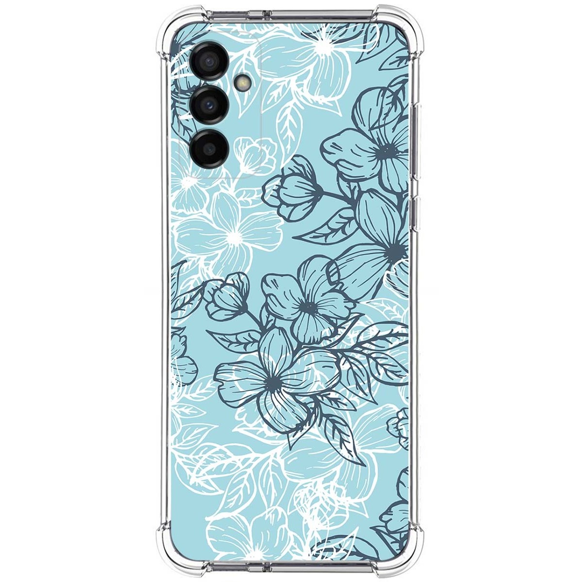 Funda Silicona Antigolpes para Samsung Galaxy M13 4G diseño Flores 03 Dibujos